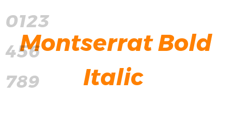 Montserrat Bold Italic