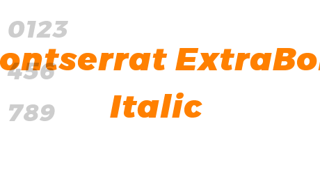 Montserrat ExtraBold Italic