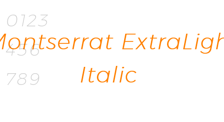 Montserrat ExtraLight Italic