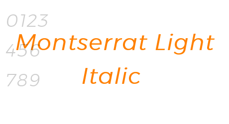 Montserrat Light Italic