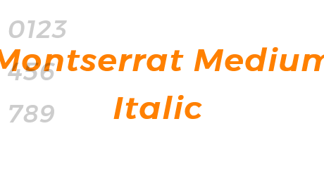 Montserrat Medium Italic