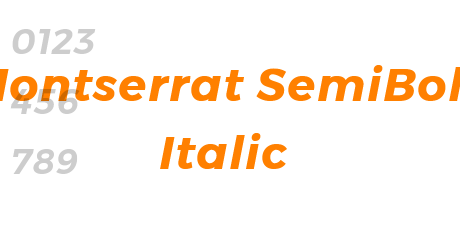 Montserrat SemiBold Italic