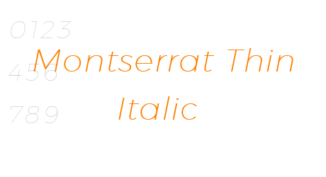 Montserrat Thin Italic