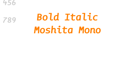 Moshita Mono Bold Italic