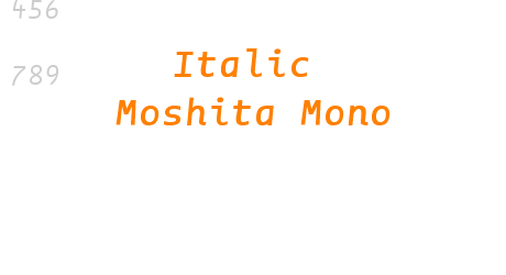 Moshita Mono Italic