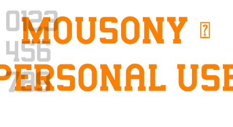 Mousony – Personal Use