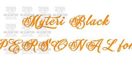 Myteri Black PERSONAL font