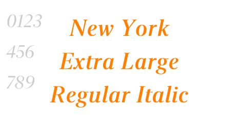 New York Extra Large Regular Italic