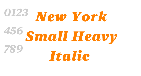 New York Small Heavy Italic