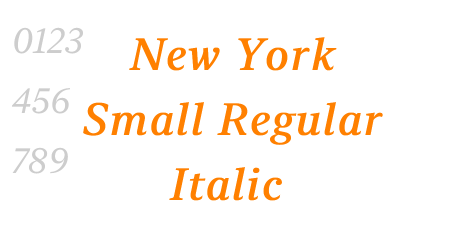 New York Small Regular Italic
