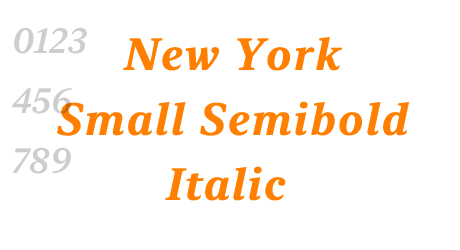 New York Small Semibold Italic