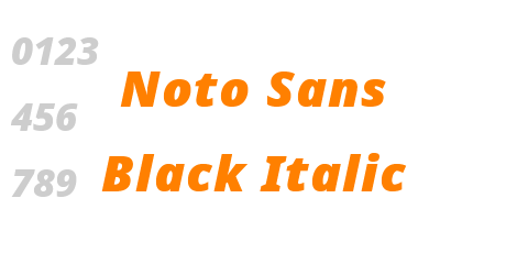 Noto Sans Black Italic