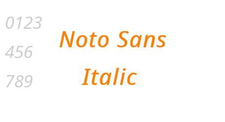 Noto Sans Italic