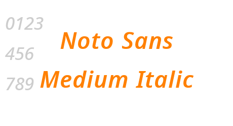 Noto Sans Medium Italic