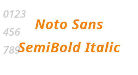 Noto Sans SemiBold Italic