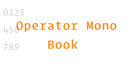 Operator Mono Book