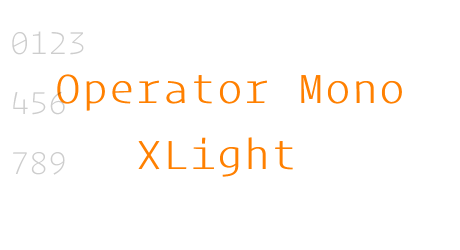 Operator Mono XLight