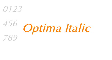 Optima Italic