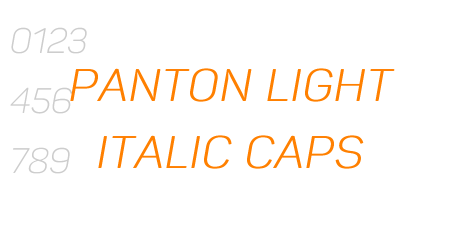Panton Light italic Caps