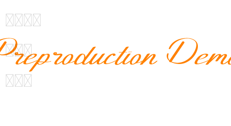 Preproduction Demo