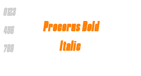 Procerus Bold Italic