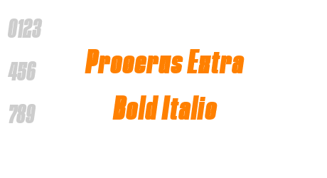 Procerus Extra Bold Italic