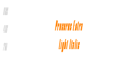 Procerus Extra Light Italic