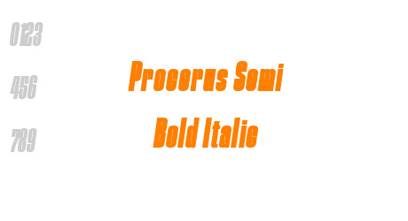 Procerus Semi Bold Italic