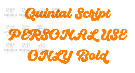 Quintal Script PERSONAL USE ONLY Bold