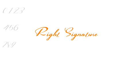 Right Signature