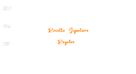 Rosetta Signature Regular