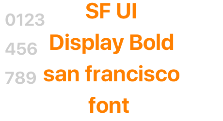 SF UI Display Bold san francisco font