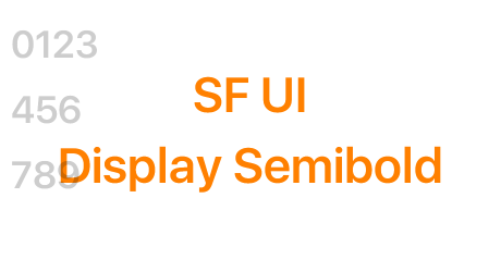 SF UI Display Semibold
