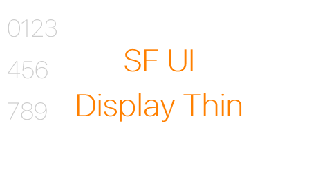 SF UI Display Thin