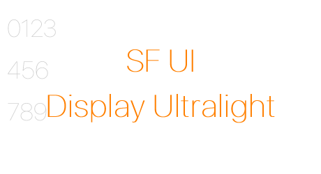 SF UI Display Ultralight