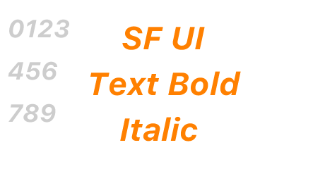 SF UI Text Bold Italic