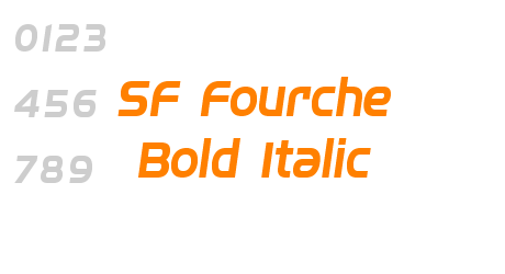 SF Fourche Bold Italic
