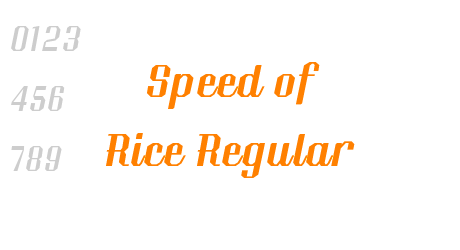 Speed of Rice Regular