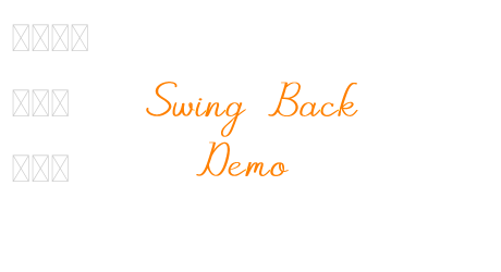 Swing Back Demo