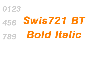 Swis721 BT Bold Italic