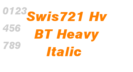 Swis721 Hv BT Heavy Italic