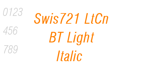 Swis721 LtCn BT Light Italic