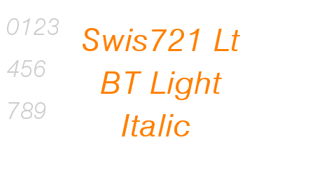Swis721 Lt BT Light Italic
