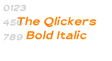 The Qlickers Bold Italic