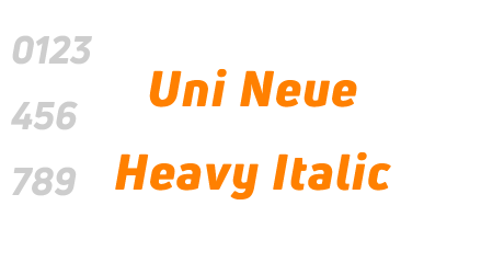 Uni Neue Heavy Italic