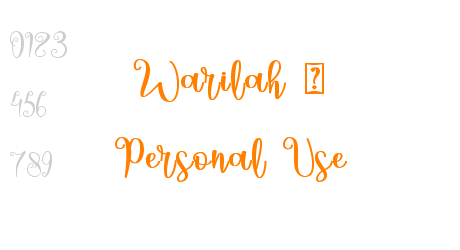 Warilah – Personal Use