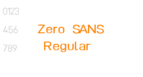 Zero SANS Regular