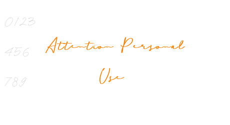Attention Personal Use