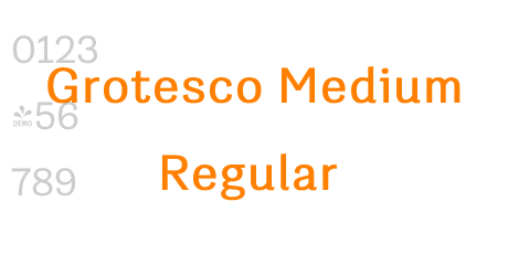 Grotesco Medium Regular