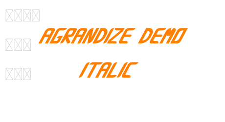 Agrandize Demo Italic